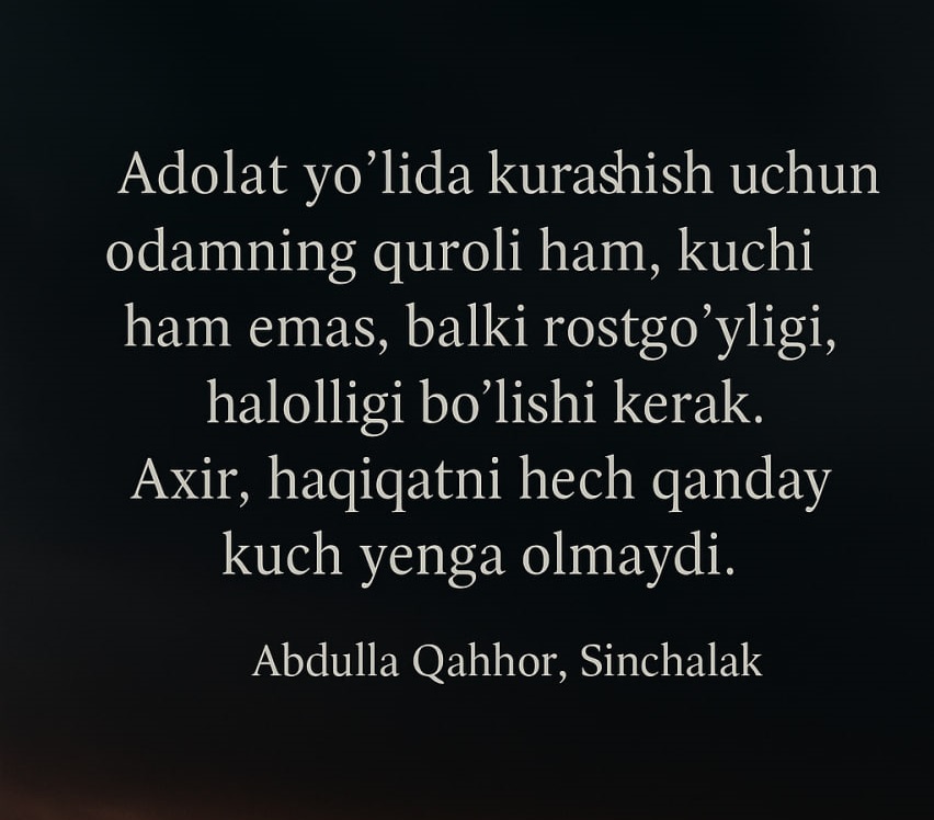 Abdulla Qahhor  "Sinchalak"